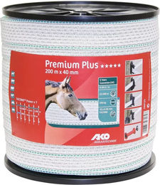 Produktbild von AKO Zaunband Premium Plus weiß mit Draht