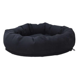 Aktiv Kat Katzenkissen mit Kuschelrand und Nano-Bezug Ø 45 cm Grau Schwarz – Bild 1 von 4