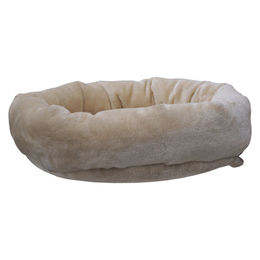 Aktiv Kat Katzenkissen mit Kuschelrand und Plüsch-Bezug in Beige Ø 45 cm – Bild 1 von 3