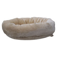 Produktbild von Aktiv Kat Katzenkissen mit Kuschelrand und Plüsch-Bezug in Beige Ø 45 cm