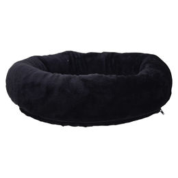 Aktiv Kat Katzenkissen mit Kuschelrand und Plüsch-Bezug Schwarz Ø 45 cm – Bild 1 von 3