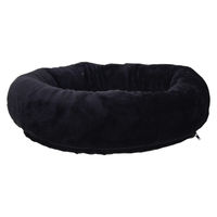 Produktbild von Aktiv Kat Katzenkissen mit Kuschelrand und Plüsch-Bezug Schwarz Ø 45 cm