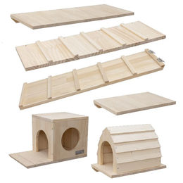 Albert Kerbl Kleintier Wandparkour Skywalk aus Holz 6-teilig für Kaninchen und Meerschweinchen – Bild 1 von 1