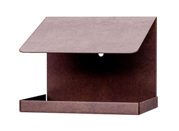 Alberts Vogelhaus Gasthaus Schrägdach aus Metall in Braun und Rosa 120 x 150 x 120 mm – Bild 1 von 10