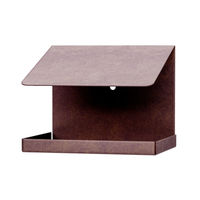 Produktbild von Alberts Vogelhaus Gasthaus Schrägdach aus Metall in Braun und Rosa 120 x 150 x 120 mm