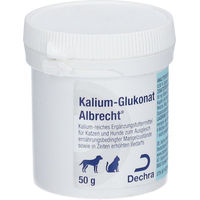 Produktbild von Albrecht Kalium-Glukonat Pulver Nahrungsergänzung zur Stärkung und Regeneration für Katzen und Hunde