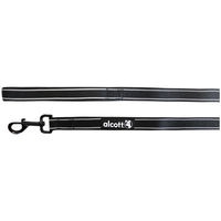 Produktbild von Alcott Abenteuerleine für Hunde aus schwarzem Nylon mit reflektierenden Akzenten und Neopren-Griff 180 cm