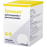 Produktbild von Alfasan Zymosan Pankreaspulver Verdauungshilfe für Hund und Katze 240 g