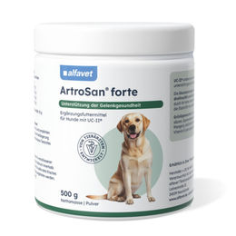 Alfavet ArtroSan forte Gelenk-Nahrungsergänzung Pulver für Hunde 500g – Bild 1 von 1