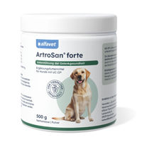Produktbild von Alfavet ArtroSan forte Gelenk-Nahrungsergänzung Pulver für Hunde 500g