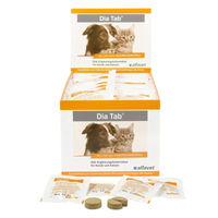Produktbild von alfavet Dia Tab Kautabletten zur Unterstützung bei akutem Durchfall für Hunde und Katzen - 60 x 5,5 g