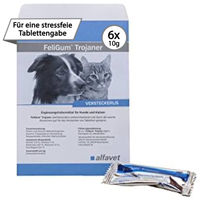 Produktbild von Alfavet FeliGum Trojaner Funktionssnack Ente zum Verstecken von Tabletten für Katzen und Hunde 30 x 10 g