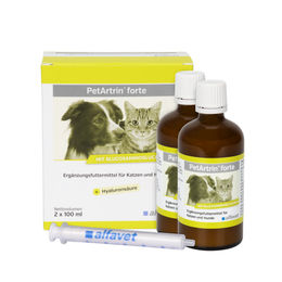 Produktbild von Alfavet PetArtrin forte Gelenk-Supplement für Hunde und Katzen 2 x 100 ml - 200 ml