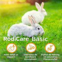 Produktbild von Alfavet RodiCare Basic Kräuterpellets veganes Ergänzungsfutter für Kaninchen und Meerschweinchen 1000g Dose - 1 kg