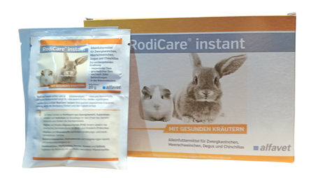 Alfavet RodiCare instant Päppelfutter für Kleinnager wie Zwergkaninchen Meerschweinchen Chinchilla und Degu mit Kräutern 60 x 20 g - 60 x 20 g – Bild 1 von 2