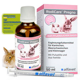 Alfavet RodiCare Pregno Vitaminsupplement für Kaninchen und Meerschweinchen zur Unterstützung bei Scheinschwangerschaft 50 ml - 50 ml – Bild 1 von 6