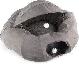Produktbild von All for paws 3-in-1 Donut Katzentunnel grau für alle Altersstufen