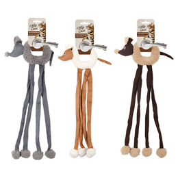 All For Paws AFP Katzenspielzeug Lambswool Türknauf-Anhänger mit Maus in Bunt und Grau – Bild 1 von 3