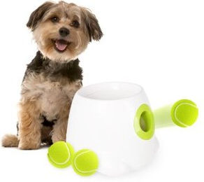 All for paws Automatischer Ballwerfer Wurfspielzeug für kleine Hunde in Weiß aus Kunststoff – Bild 1 von 2