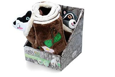 Produktbild von ALL FOR PAWS Dig it Intelligenzspielzeug Baumstamm mit 2 Spielzeugen Medium Braun Bunt