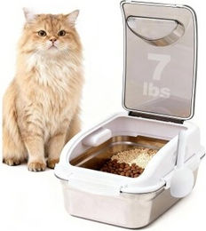 All For Paws Futteraufbewahrungsbehälter aus Edelstahl in Silber – Bild 1 von 3