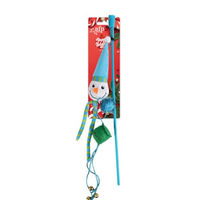 Produktbild von ALL FOR PAWS Happy Holidays Katzenspielstab Deluxe Schneemann Plüsch Spielzeug Bunt