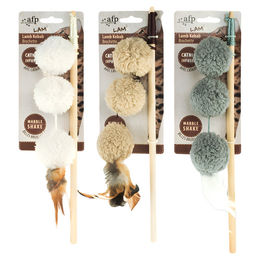 All For Paws Katzenangel Lambswool Lamb mit Bällen und Catnip in Beige – Bild 1 von 3