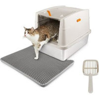 Produktbild von All for paws Katzentoilette aus Edelstahl mit Vorleger und Schaufel