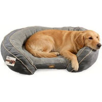 Produktbild von All For Paws Luxury Lounge Hundebett aus Plüsch Größe L Grau