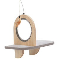 Produktbild von ALL FOR PAWS Skywalk Interaktives Katzen-Spielzeug aus Holz mit Plattform und Federspielzeug