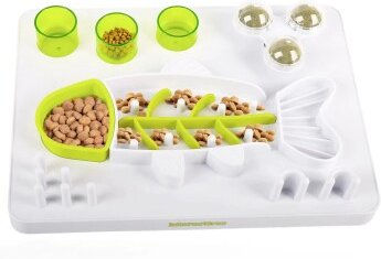 All For Paws Slow-Feeder Futterstation Fisch in Weiß aus Kunststoff – Bild 1 von 3