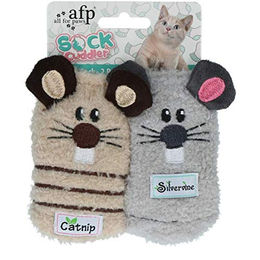 All For Paws Sock Cuddler Maus Stofftier für Katzen 2er Pack – Bild 1 von 2