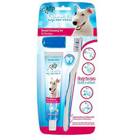 Produktbild von all for paws Sparkles Zahnpflege-Set mit Zahnbürste und Fingerzahnbürste Vanillegeschmack - 60 g