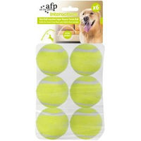 Produktbild von All for paws Super Bounce Tennisbälle für Hundetraining Gelb Filz 6er Pack
