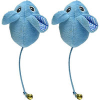 Produktbild von ALL FOR PAWS Twinkly Twin Mice Katzenspielzeug aus Stoff in Blau und Bunt 6 cm
