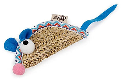 All For Paws Whisker Fiesta Katzenspielzeug Taco Maus bunt mit Seil - 200 g – Bild 1 von 4