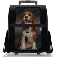 Produktbild von All Pets United Haustier-Trolley und Rucksack Transportbox für Hunde und Katzen aus Polyester Schwarz