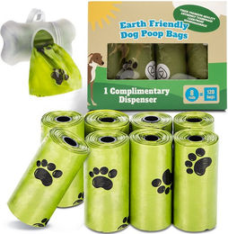 All Pets United Hundekotbeutel Set mit Spender und Leinenhalter, 120 biologisch abbaubare Kotbeutel, Grün – Bild 1 von 13