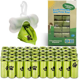 ALL PETS UNITED Hundekotbeutel Set mit Spender und Leinenhalter, 750 biologisch abbaubare und kompostierbare Kotbeutel, Grün – Bild 1 von 13