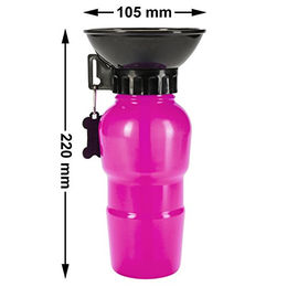 All Pets United Reise-Trinkflasche für Hunde mit integriertem Trinknapf aus Kunststoff 600ml Rot - 600 ml – Bild 1 von 6