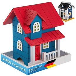 all Pets United Vogelhaus aus Naturholz als Futterhaus und Nisthaus zum Aufhängen im Garten – Bild 1 von 13