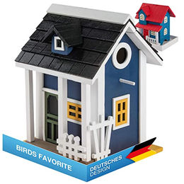 all Pets United Vogelhaus aus Naturholz als Nistplatz und Futterhaus zum Aufhängen im Garten – Bild 1 von 13