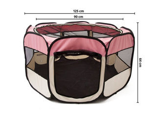 All Pets United XXL Welpen-Laufstall aus Oxford-Gewebe für Hunde und Katzen in Pink – Bild 1 von 11