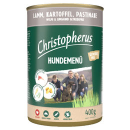 Produktbild von Allco Christopherus Hundemenü Junior mit Lamm, Kartoffel und Pastinake Stückchen in Sauce, 6 x 400 g - 6 x 400 g