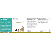 Produktbild von almapharm allrodin UTI Vitaminsupplement für Kaninchen und Meerschweinchen zur Unterstützung der Harnwege 100 Tabletten