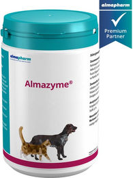 Produktbild von almapharm Almazyme Verdauungshilfe für Hunde und Katzen als Pulver mit Vitaminen zur Unterstützung von Magen-Darm und Haut & Fell 1000g