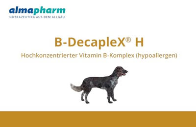 almapharm B-Decaplex H Vitamin B-Komplex Ergänzungsfuttermittel für Hunde 144 Tabletten zur Immunstärkung und Unterstützung von Haut & Fell - 120 Stk. – Bild 1 von 5