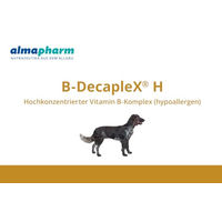 Produktbild von almapharm B-Decaplex H Vitamin B-Komplex Ergänzungsfuttermittel für Hunde 144 Tabletten zur Immunstärkung und Unterstützung von Haut & Fell - 120 Stk.