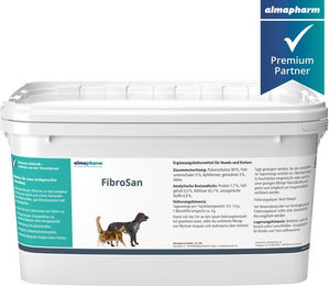 Produktbild von almapharm EnteriVet FibroSan Pulver für Hunde und Katzen zur Magen-Darm-Unterstützung und Gewichtskontrolle 1000g