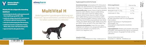 almapharm MultiVital H Hypoallergenes Ergänzungsfuttermittel für Hunde mit Vitaminen und Mineralstoffen 500 g - 500 g – Bild 1 von 2